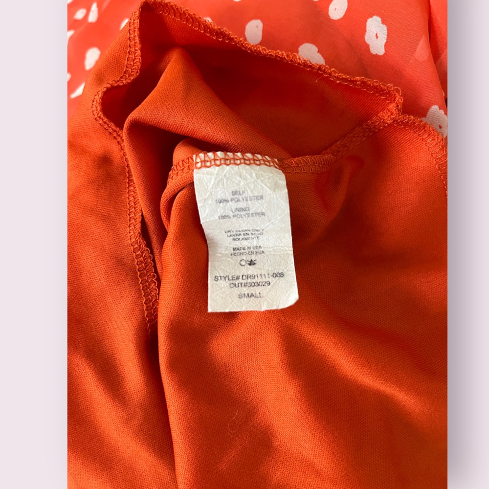 LUSH‎ Orange and White Summer Dress size Small - Picture 5 of 5